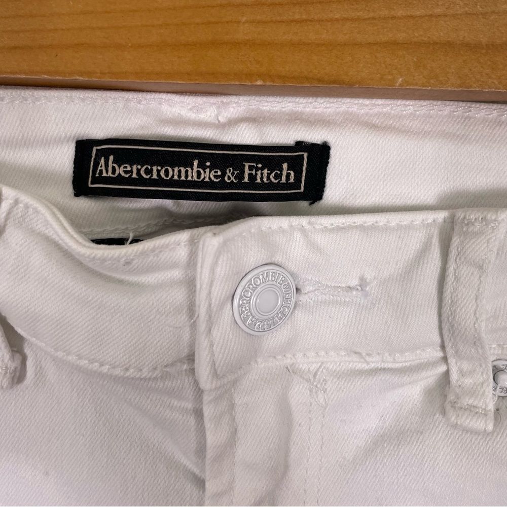 Abercrombie & Fitch White Distressed Skinny Jeans size 25 - Picture 7 of 8